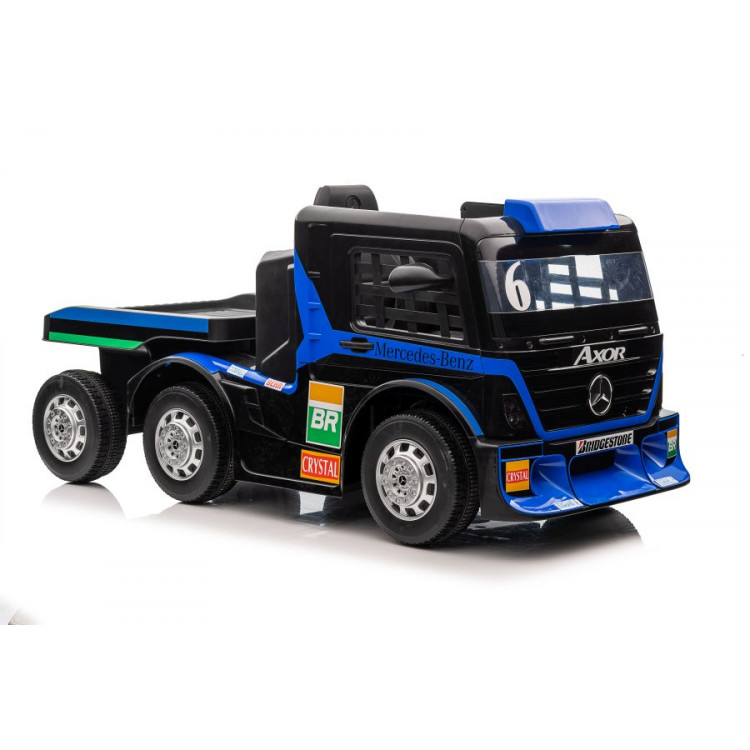 Elektrický Kamión s prívesom Mercedes XMX622B LCD námornícka modrá